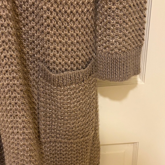 Women's Brown Sweater Cardigan - Picture 6 of 7